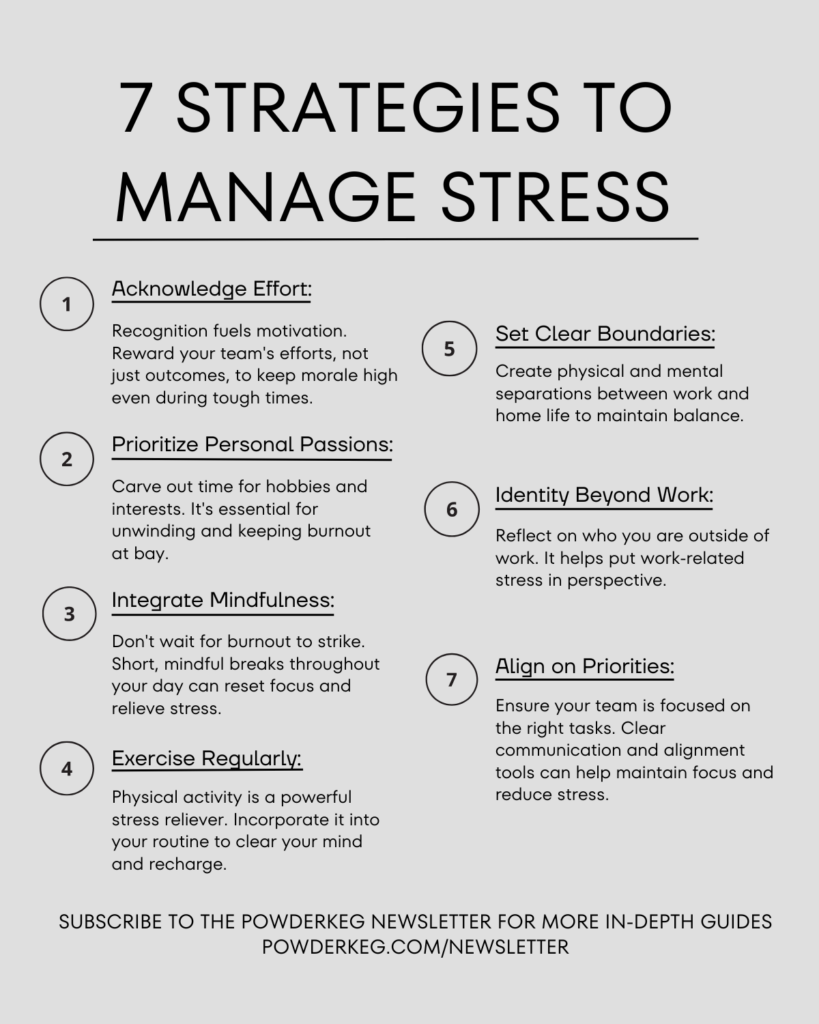 LinkedIn Infographic - 7 strategies to manage stress 